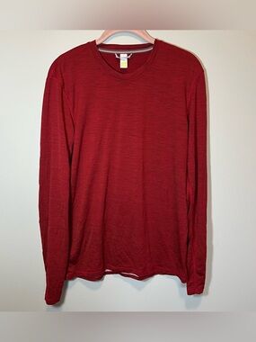 Smartwool Men’s Red Merino Wool Long Sleeve Shirt Medium